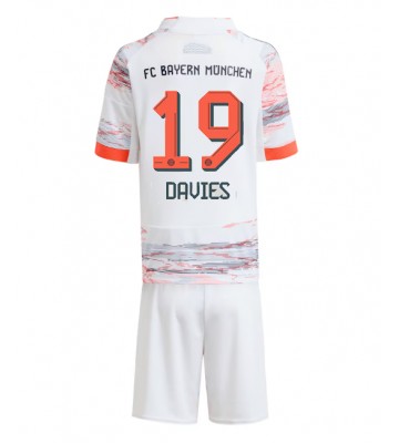 Bayern Munich Alphonso Davies #19 Udebanetrøje Børn 2025-26 Kortærmet (+ Korte bukser)